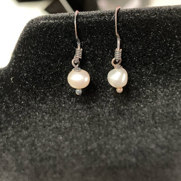 Freshwater Pearls. Necklace & Earrings set 925 silver. - Picture 3 of 5